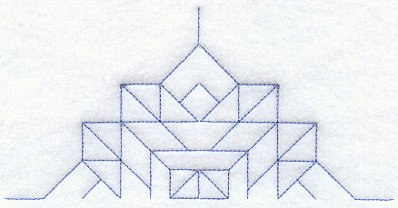 Church Windows Quilting Half Square (Double Run)