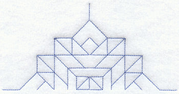 Church Windows Quilting Half Square (Double Run)