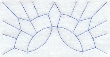 Caesar's Crown Quilting Half Square (Double Run)