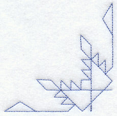 Feathered Star Quilting Quarter Square (Double Run)