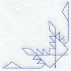 Feathered Star Quilting Quarter Square (Double Run)