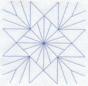 Evening Star Quilting Square (Double Run)