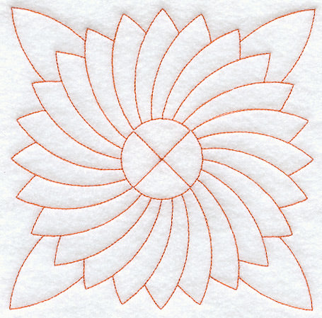 Sunflower 1 Quilting Square (Double Run)