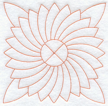 Sunflower 1 Quilting Square (Double Run)