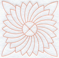 Sunflower 1 Quilting Square (Double Run)