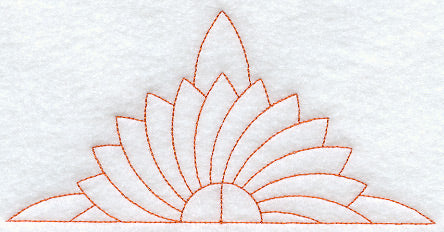 Sunflower 1 Quilting Half Square (Double Run)