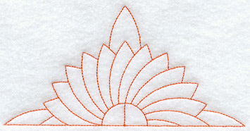 Sunflower 1 Quilting Half Square (Double Run)