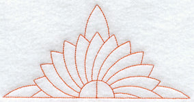 Sunflower 1 Quilting Half Square (Double Run)