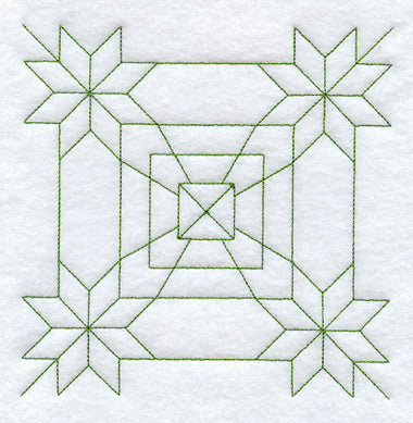 Diamonds in the Corners Quilting Square (Double Run)