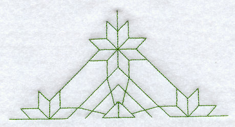 Diamonds in the Corners Quilting Half Square (Double Run)