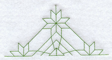 Diamonds in the Corners Quilting Half Square (Double Run)