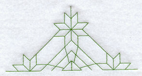 Diamonds in the Corners Quilting Half Square (Double Run)