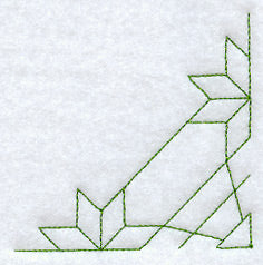 Diamonds in the Corners Quilting Quarter Square (Double Run)