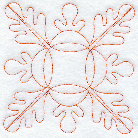 Oak Leaf 1 Quilting Square (Double Run)