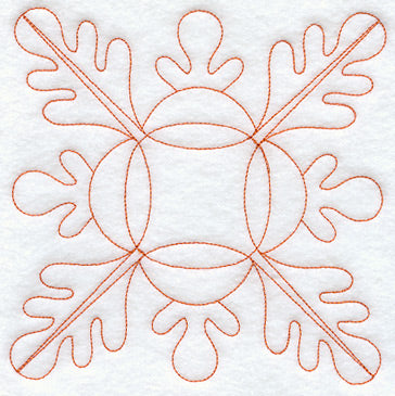 Oak Leaf 1 Quilting Square (Double Run)