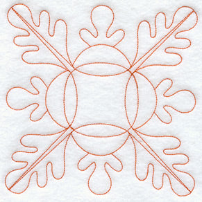 Oak Leaf 1 Quilting Square (Double Run)