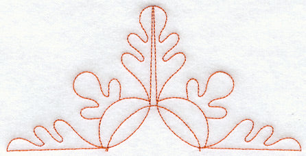 Oak Leaf 1 Quilting Half Square (Double Run)