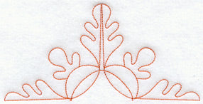 Oak Leaf 1 Quilting Half Square (Double Run)