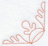 Oak Leaf 1 Quilting Quarter Square (Double Run)