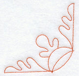 Oak Leaf 1 Quilting Quarter Square (Double Run)