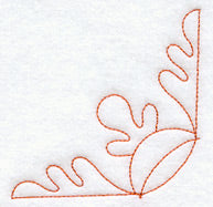 Oak Leaf 1 Quilting Quarter Square (Double Run)