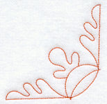 Oak Leaf 1 Quilting Quarter Square (Double Run)