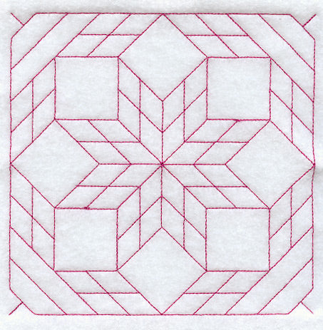 Ring Around the Star Quilting Square (Double Run)