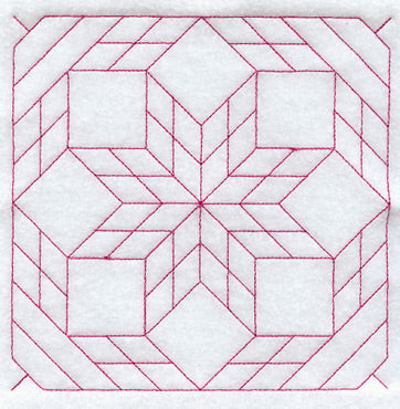 Ring Around the Star Quilting Square (Double Run)