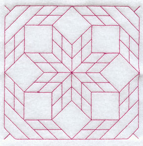 Ring Around the Star Quilting Square (Double Run)