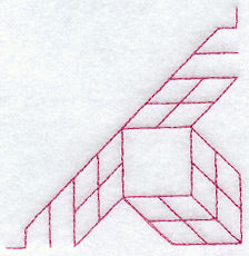 Ring Around the Star Quilting Quarter Square (Double Run)