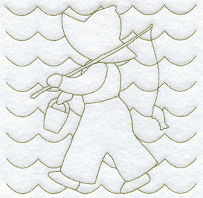 Fisherman Fred Quilting Square (Double Run)