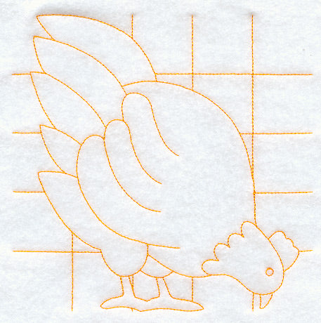 Hen Quilting Square (Double Run)