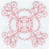 Whig Rose Quilting Square (Double Run)