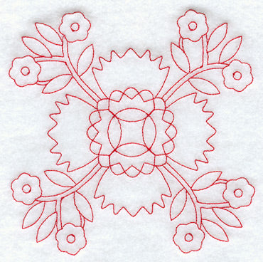 Whig Rose Quilting Square (Double Run)