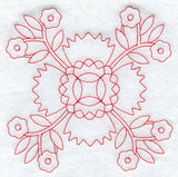 Whig Rose Quilting Square (Double Run)