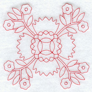 Whig Rose Quilting Square (Double Run)