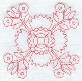 Whig Rose Quilting Square (Double Run)