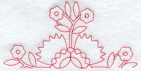 Whig Rose Quilting Half Square (Double Run)