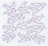 Birds in the Air Quilting Square (Double Run)