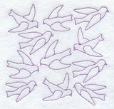 Birds in the Air Quilting Square (Double Run)