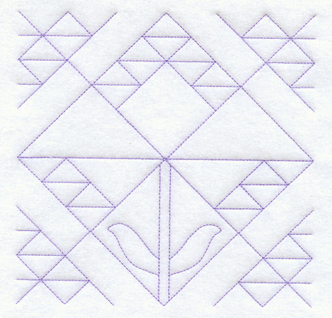 Lilies of the Field Quilting Square (Double Run)