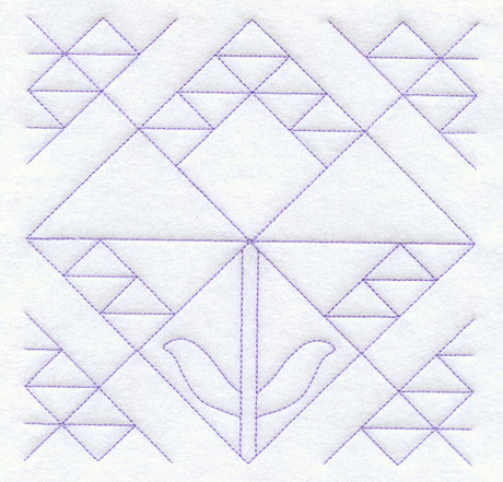 Lilies of the Field Quilting Square (Double Run)