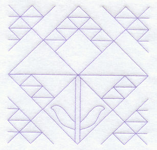 Lilies of the Field Quilting Square (Double Run)