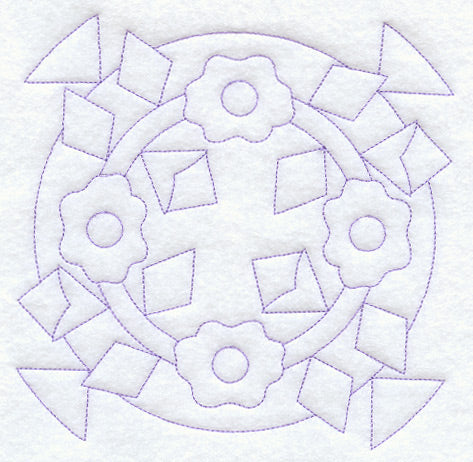 Hollyhock Quilting Square (Double Run)