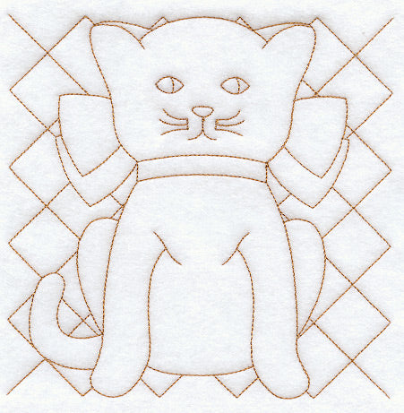 Calico Cat Quilting Square (Double Run)
