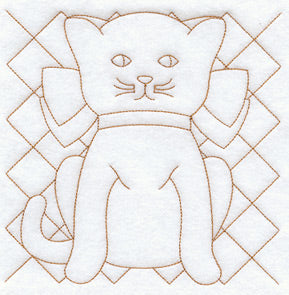 Calico Cat Quilting Square (Double Run)