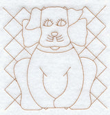 Gingham Dog Quilting Square (Double Run)