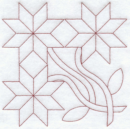 Peony Quilting Square (Double Run)