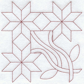 Peony Quilting Square (Double Run)