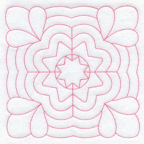 Mountain Rose Quilting Square (Double Run)